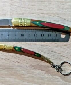 Rare vintage folding knife souvenir narrow brass wood USSR, set of two knives ফল সবজি কাটার জন্য kitchen knifeকি