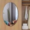 WallDaddy - Self Adhesive Plastic Oval Mirror for Wall Stickers (20x12.5) Cm Frameless Flexible Mirror for Bathroom | Bedroom Mirror | Living Room (J-Oval Mirror) Wall Sticker Mirror Non-Glass, Silver, Unframed