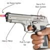 Pistol Model Gas Lighter with Showpiece color black gun lighter | গান মডেল গ্যাস লাইটার