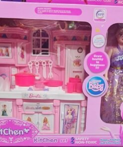 Alternative view of Hapi Baby Household Kitchen Play Set for girls with a beautiful pink doll with light and music