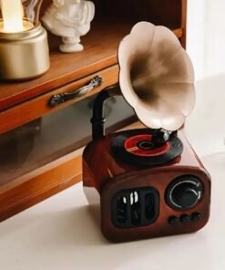 Alternative view of 1pc, Music Box, Retro Phonograph Music Box Decoration Ornament Musical Box Table Desk Decoration Valentine's Day Gifts