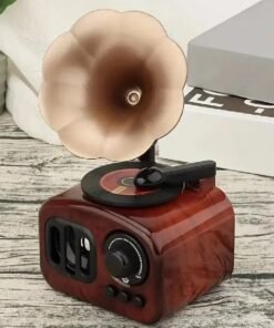 1pc, Music Box, Retro Phonograph Music Box Decoration Ornament Musical Box Table Desk Decoration Valentine's Day Gifts