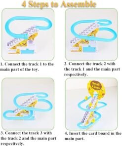 Alternative view of Baby Duck Track Toy Yellow Duck Racing Suit Climbing Stairs Toy With Flashing Light Music Track Small Duck Electric Toys-বাচ্চা হাঁসের ট্র্যাক খেলনা হলুদ