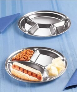 Alternative view of 2pcs 🔥 ১০০% স্টেইনলেস স্টিল ৩০৪ ফুড গ্রেড ৪ চেম্বার প্লেট খাবার পরিবেশন হবে আরও স্মার্ট ও স্টাইলিশ!