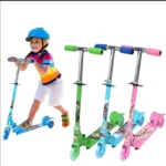 Children’s Adjustable Folding Scooter – Three-Wheel Design with Safety Braking System