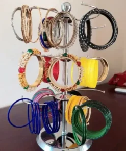 Organize bangles stand steel bangle organizer Rotation bracelet rack Stainless steel Churi alna Jewellery