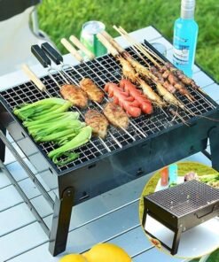 Achort চারকোল বারবিকিউ গ্রিল 🍖🔥 | পোর্টেবল স্টেইনলেস স্টিল BBQ | ফোল্ডেবল আউটডোর প্যাটিও স্মোকার গ্রিল 🏕️✨