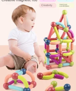 Alternative view of Blocks Building 42 Pieces Magnetic Blocks Toy Set Pieces for kids Educational Construction Toys to Play & Learn