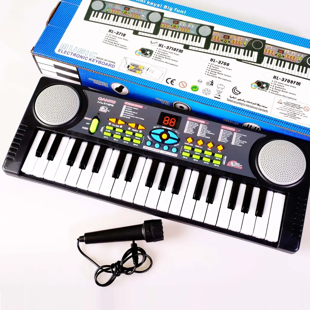 CANTO Mini Electronic Keyboard – 37 Keys Musical Piano Toy with Mic & Fun Sounds for Kids - Image 3