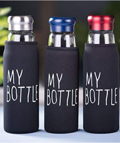 Premium 550ml Glass Bottle | My Bottle Design with Sleeve Cover