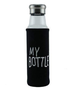 Alternative view of Premium 550ml Glass Bottle | My Bottle Design with Sleeve Cover