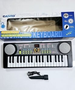 CANTO Mini Electronic Keyboard – 37 Keys Musical Piano Toy with Mic & Fun Sounds for Kids