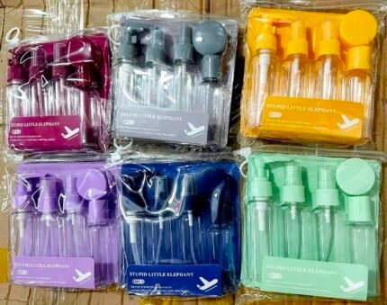 Travel Bottles 6Pcs Set Plastic Pressing Spray Bottle Travel Kit