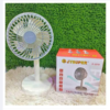 JY-2218 AC/DC Rechargeable Mini Table Fan – Portable Strong Wind Fan with Oscillation & Mobile Stand (4000mAh Battery, Adjustable Angle)