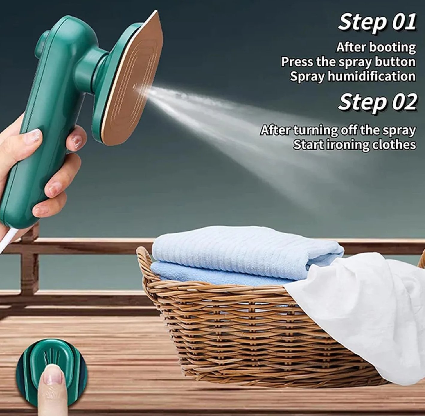 Professional Micro Steam Dry Iron Handheld Household Portable Mini lron Machine For Home Travel Business & Garment