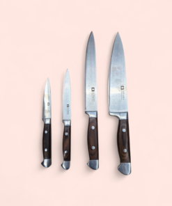 Alternative view of 1 pcs Premium Stainless Steel Paring Knife – Small Fruit & Vegetable Cutting Knife with Wooden Handle