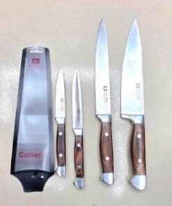 Alternative view of 1 pcs Multipurpose Utility Kitchen Knife – Stainless Steel Blade with Ergonomic Wooden Handle