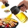 2-in-1 Oil Sprayer & Dispenser Bottle – Glass Cooking Oil Spray Bottle with Handle (For Air Fryer, BBQ, Salad & Kitchen Use)
