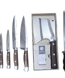Complete Qurbani Cutting Set – Chapati + 3 Knives + Sharpener