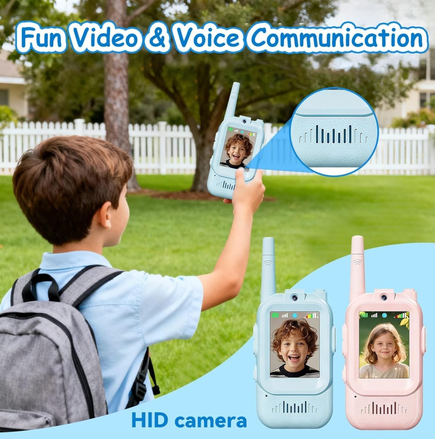 Kids Video Call Walkie Talkie 2pcs Set – বাচ্চাদের জন্য ভিডিও কল & ভয়েস চ্যাট খেলনা