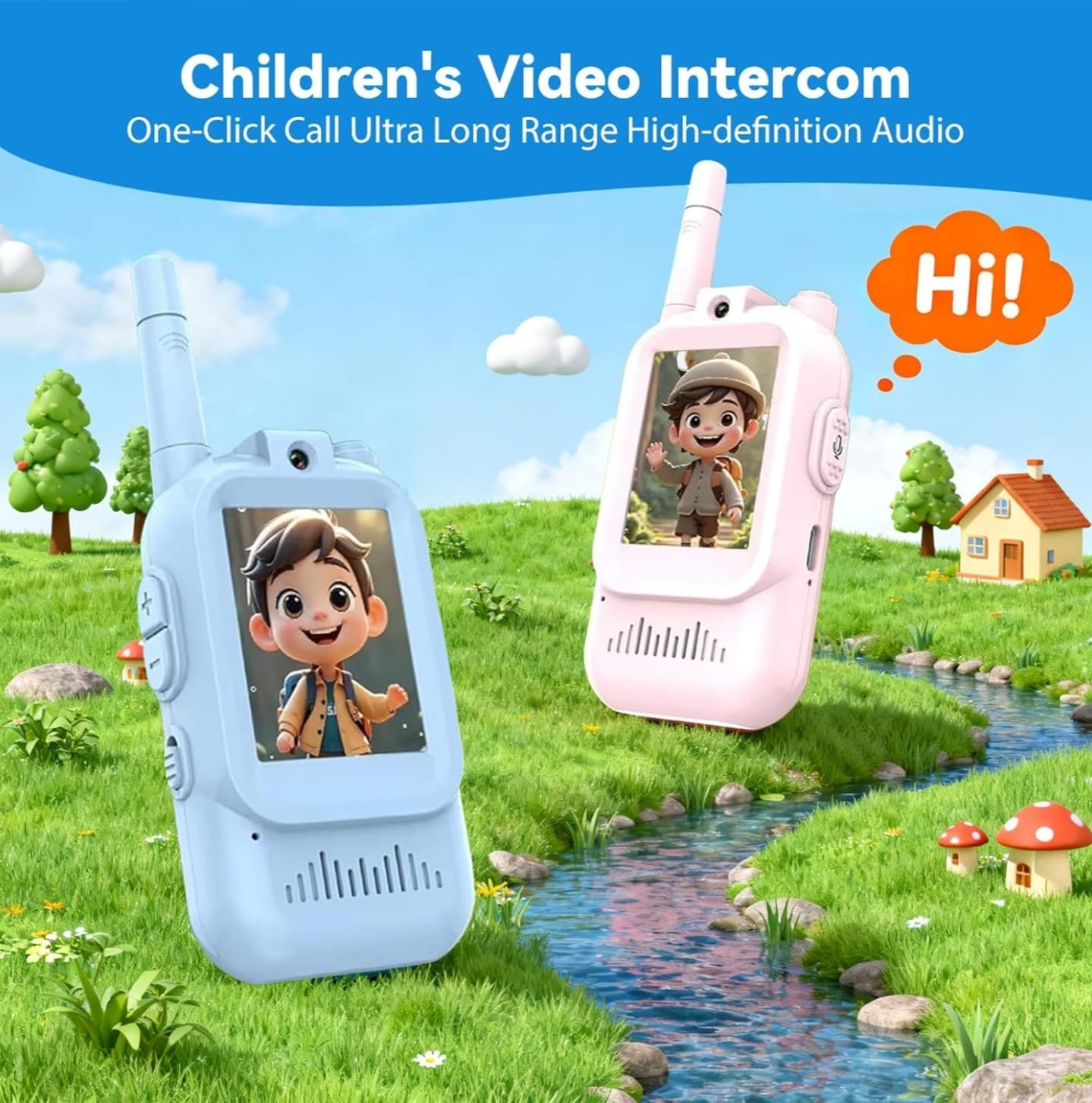 Kids Video Call Walkie Talkie 2pcs Set – বাচ্চাদের জন্য ভিডিও কল & ভয়েস চ্যাট খেলনা - Image 3