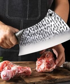 Premium Multi-Purpose Forged Meat Cleaver Knife | High-Carbon Stainless Steel Ultra Sharp Kitchen Knife | Ergonomic Non-Slip Handle
