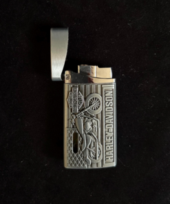 Alternative view of Harley-Davidson 3D Emblem Lighter | Silver-Tone Motorcycle & Stars and Stripes Pocket Lighter