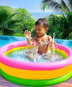 Intex 34 Inch Inflatable Baby Pool & Bath Tub – ফ্রি Air Pump + 25pcs Colorful Ball