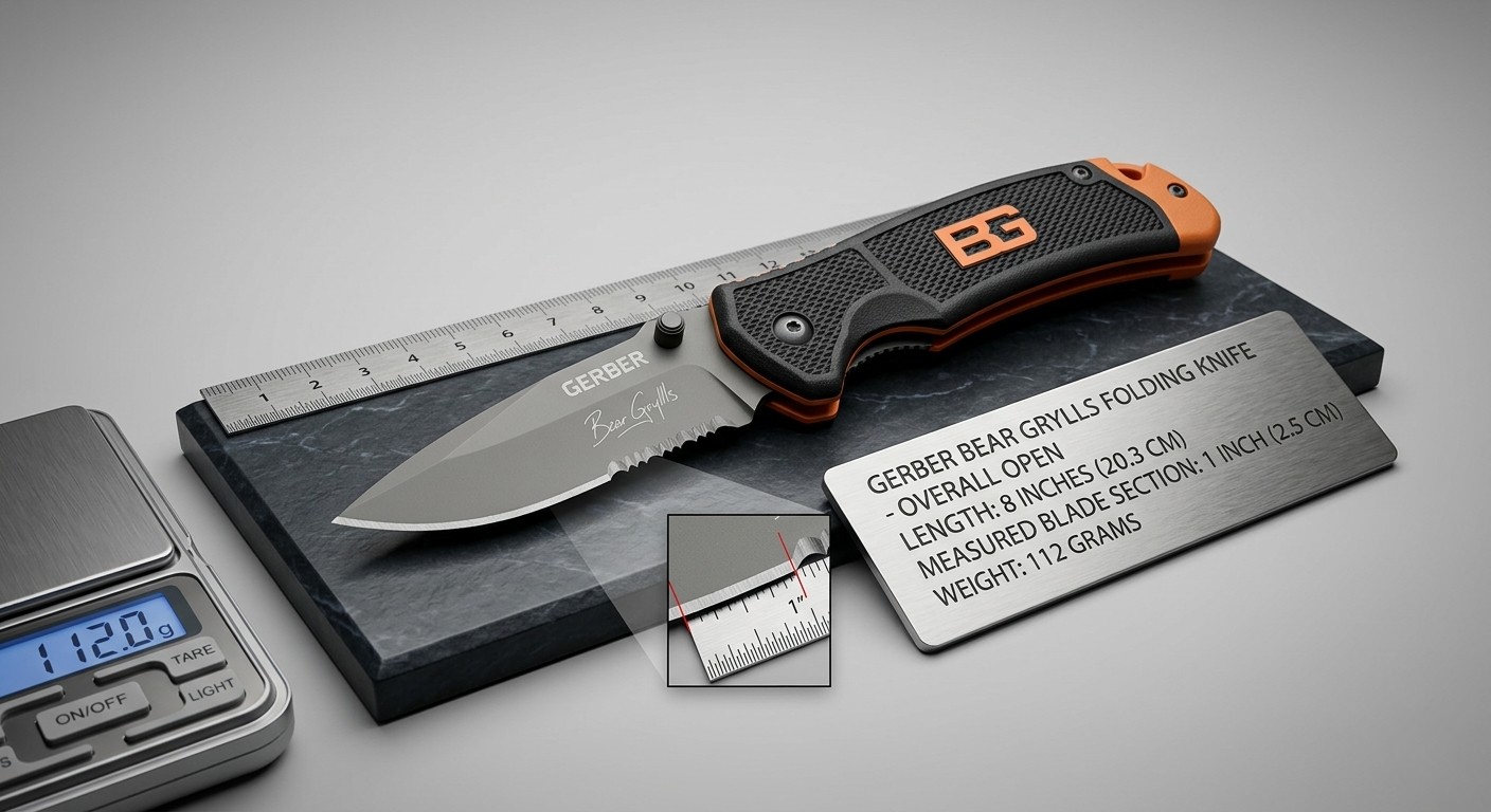 Gerber Bear Grylls Survival Folding Knife – 8" Open Length, 112g Lightweight Tactical Pocket Knife - Image 2