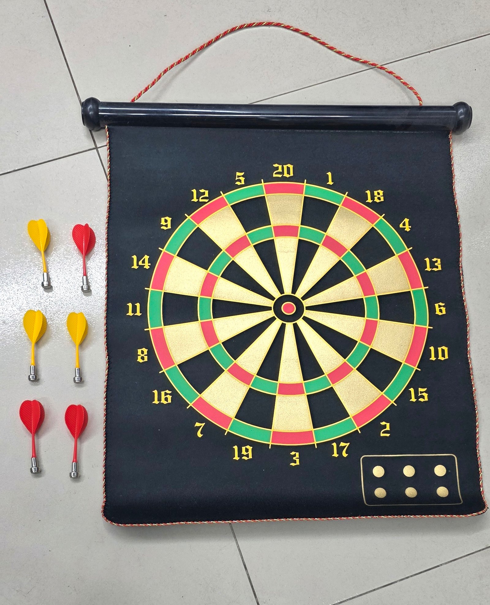 BIG SIZE Magnetic Dartboard Black 19 Inch | 6 Magnetic Darts | Safe Indoor & Outdoor Dart Game for Kids & Adults - Image 3