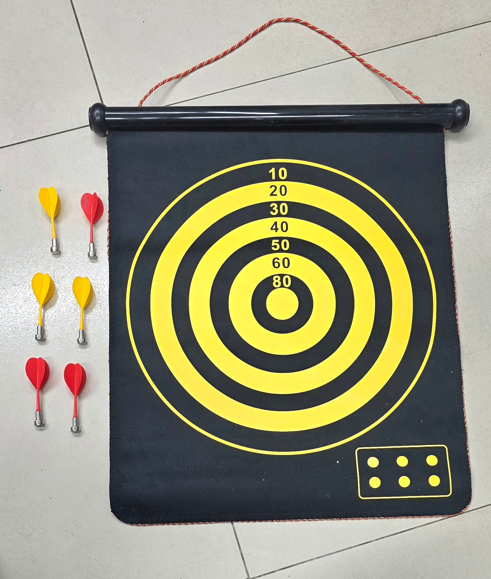 BIG SIZE Magnetic Dartboard Black 17 Inch | 6 Magnetic Darts | Safe Indoor & Outdoor Dart Game for Kids & Adults - Image 3