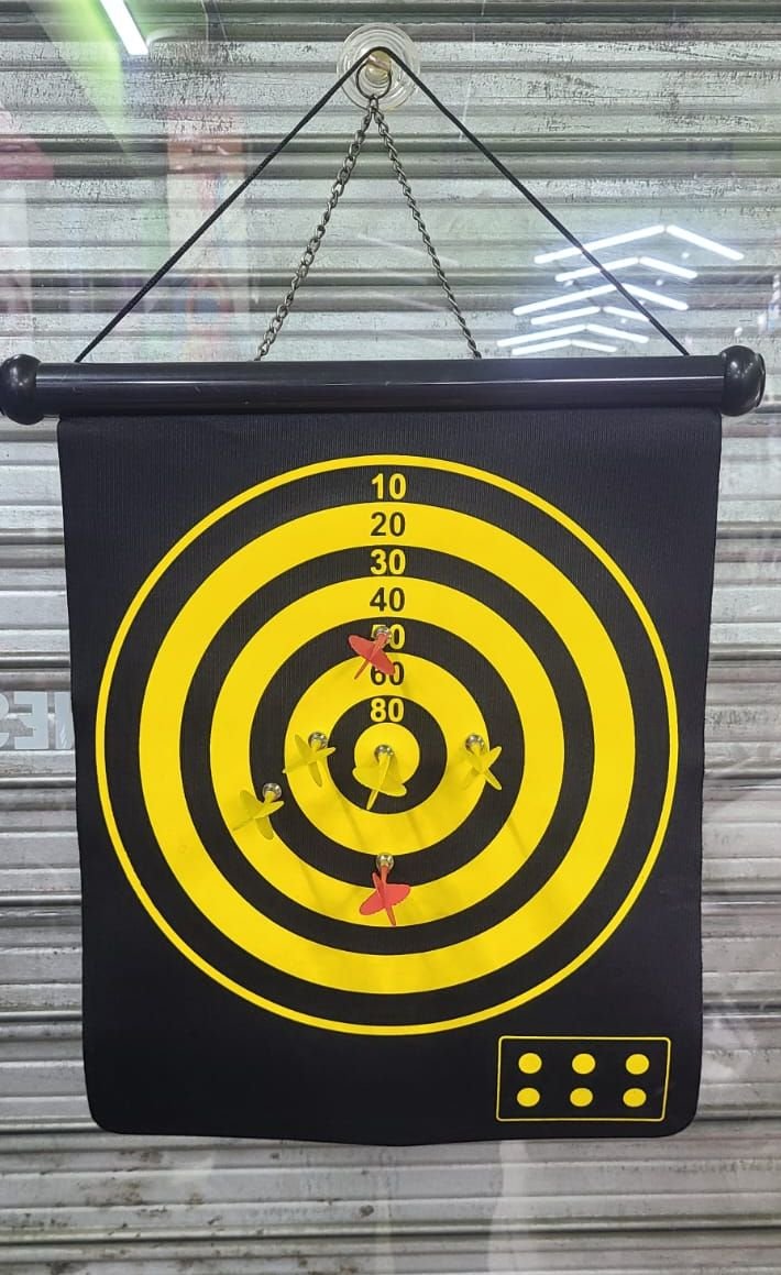 BIG SIZE Magnetic Dartboard Black 19 Inch | 6 Magnetic Darts | Safe Indoor & Outdoor Dart Game for Kids & Adults - Image 6