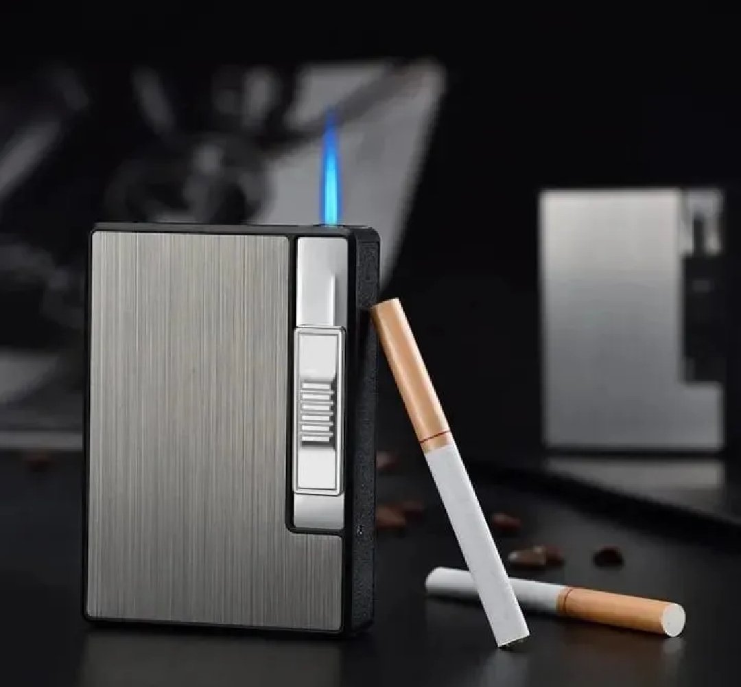 Luxury Metal Windproof Blue Flame Cigarette Lighter – Heavy-Duty & Elegant Design