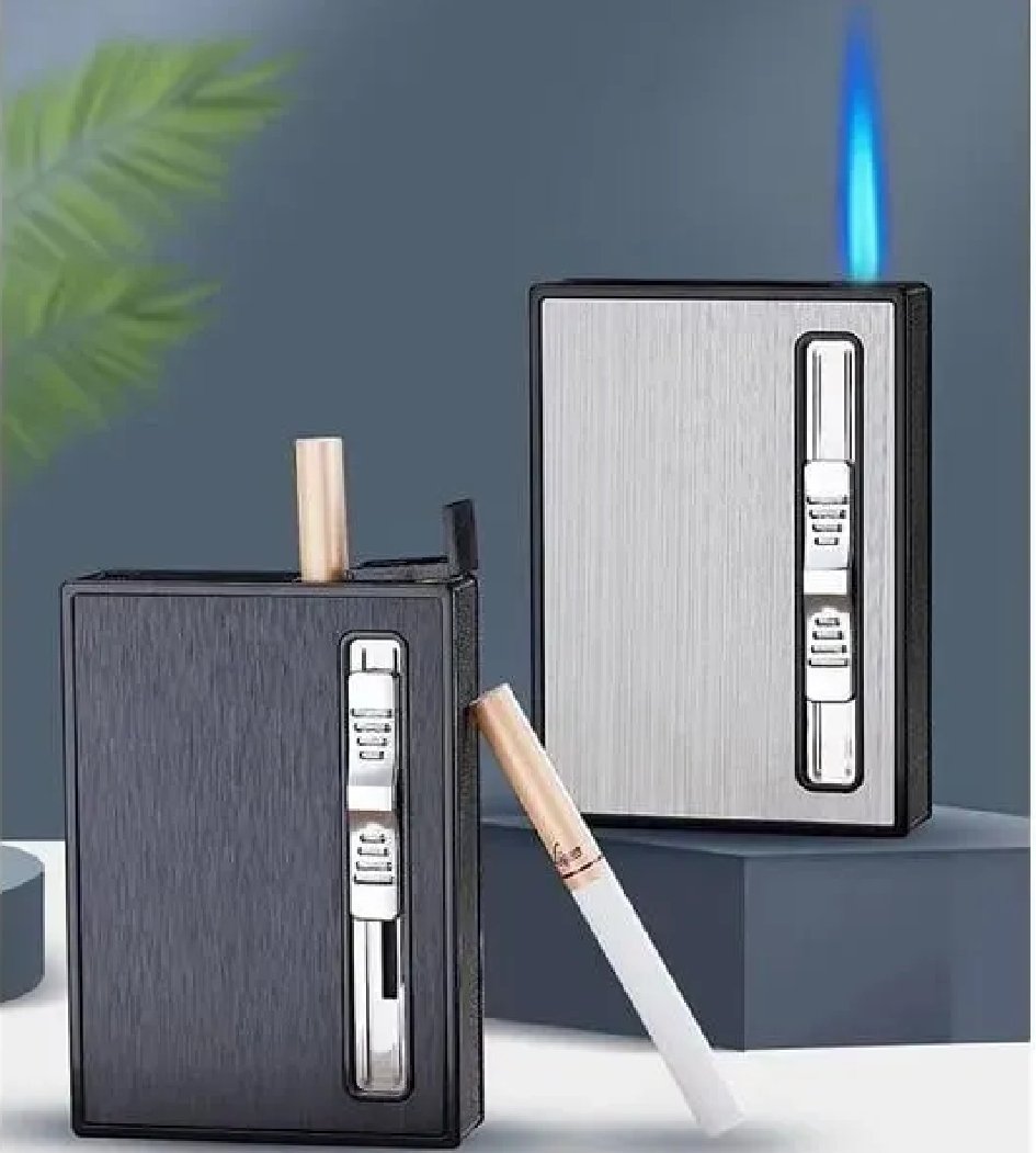 Luxury Metal Windproof Blue Flame Cigarette Lighter – Heavy-Duty & Elegant Design - Image 3