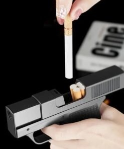 Alternative view of Creative 2-in-1 Gun-Shaped Cigarette Case & Jet Flame Lighter
