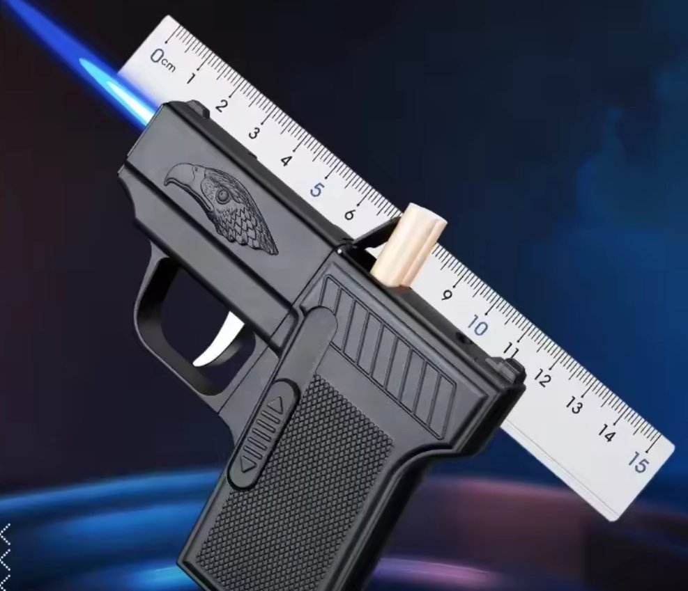 Eagle Design Creative Gun-Shaped Cigarette Ejector & Jet Flame Lighter - Image 4