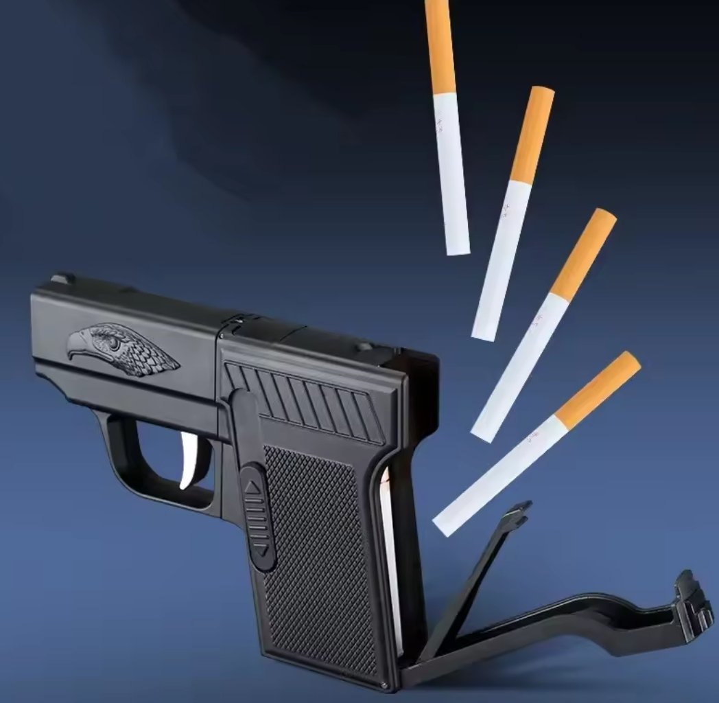 Eagle Design Creative Gun-Shaped Cigarette Ejector & Jet Flame Lighter - Image 2