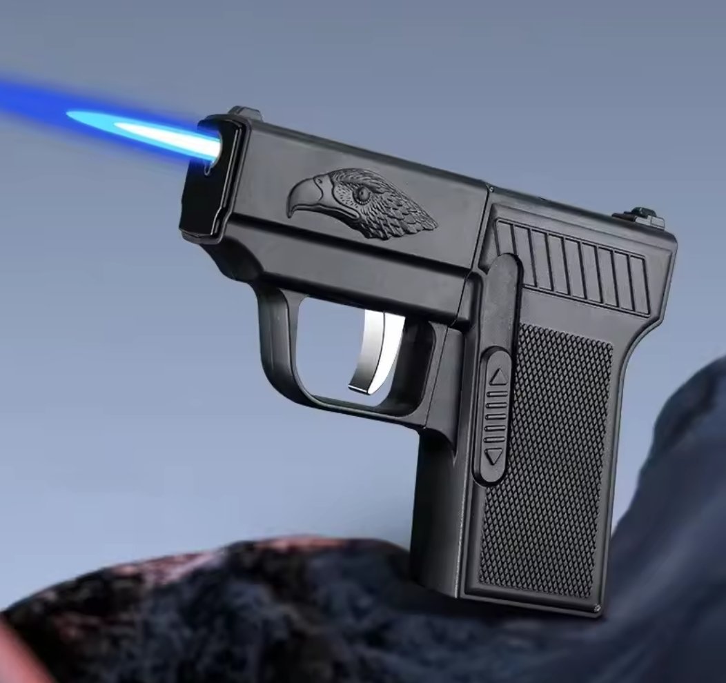 Eagle Design Creative Gun-Shaped Cigarette Ejector & Jet Flame Lighter - Image 3