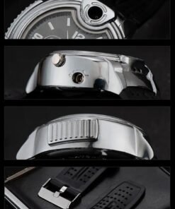 Alternative view of Multifunctional Windproof  Lighter Watch – Sleek Chronograph Design with Built-in Jet Flame