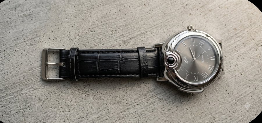 Multifunctional Windproof Lighter Watch – Sleek Chronograph Design with Built-in Jet Flame - Image 8