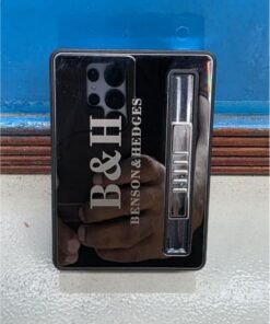 Alternative view of Premium Benson Branded Metal Cigarette Case & Built-in Lighter – 2-in-1 Combo