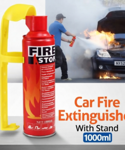Portable Car Fire Extinguisher with Mount Stand (1000ml / 1L) - Heavy-Duty Emergency Fire Fighter