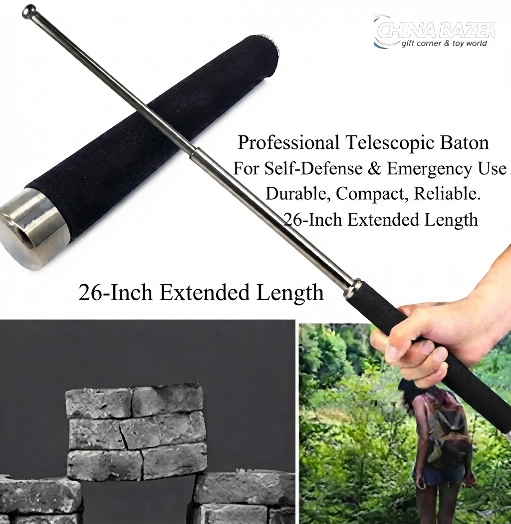 Premium 26-Inch Self-Defense Telescopic Baton | Durable Steel Security Stick