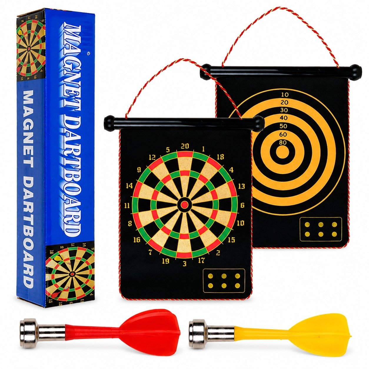 BIG SIZE Magnetic Dartboard Black 19 Inch | 6 Magnetic Darts | Safe Indoor & Outdoor Dart Game for Kids & Adults - Image 5