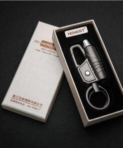 Alternative view of Multifunctional Slide Ignition Vintage Match & Keychain Metal Lighter – Outdoor Survival & Everyday Carry Gear