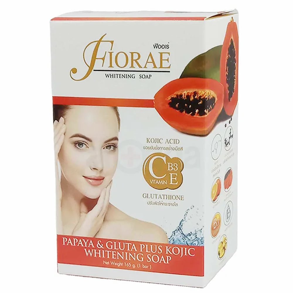 Fiorae Papaya & Gluta Plus Kojic Whitening Soap 165g - Image 2