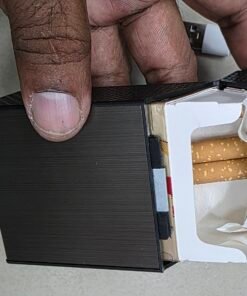 2-in-1 Premium Metal Cigarette Case with Built-in Rechargeable Electric Lighter - Image 4