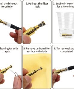 Premium Reusable Metal Filter Cigarette Holder with Adjustable 3-Size Ring - Image 5