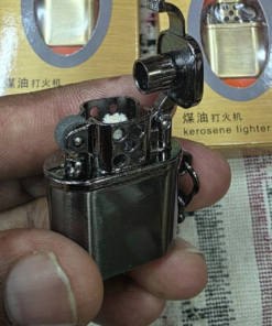 Alternative view of Tisen Mini Metal Kerosene Lighter Keychain (1.5 Inch) – Vintage Style Portable Lighter