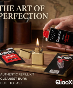 Zippo Lighter Maintenance Combo Pack - 133ml Premium Fluid, 1 Flints & 1 Wick
